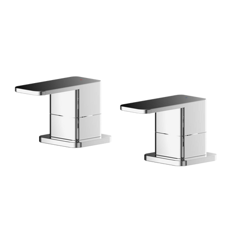 Nuie Windon Modern Deck Mounted Side Valves  - Chrome - WIN308
