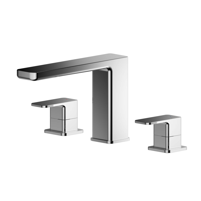 Nuie Windon Deck Mounted 3-Hole Bath Filler Tap - Chrome - WIN333