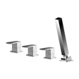 Nuie Windon Pillar Mounted 4-Hole Bath Shower Mixer Tap - Chrome - WIN334