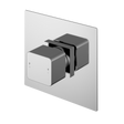 Nuie Windon thermostatic shower valve in chrome with temperature control and modern square design