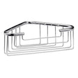Bayswater Traditional chrome deep wirework corner shower basket for large bottles storage