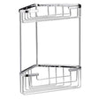 Bayswater Traditional large chrome 2-tier corner shower basket with durable brass design for bathroom organization