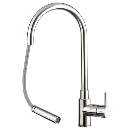 JTP Zeeca Single Lever Stainless Steel Kitchen Sink Mixer with Pull Out Spray - ZAS181