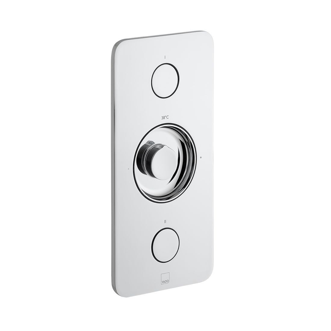 Vado Zone 2 Outlet Concealed Thermostatic Shower Valve With Push Button Control - Polished Chrome - ZON-128/2-CP