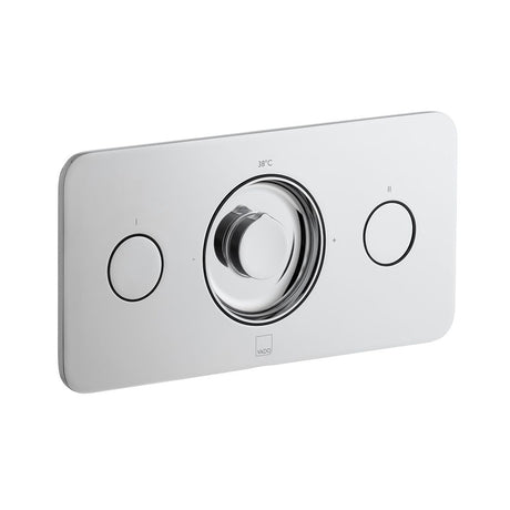 Vado Zone 2 Outlet Concealed Thermostatic Shower Valve with Push-button Control - Polished Chrome - ZON-128/2-H-CP