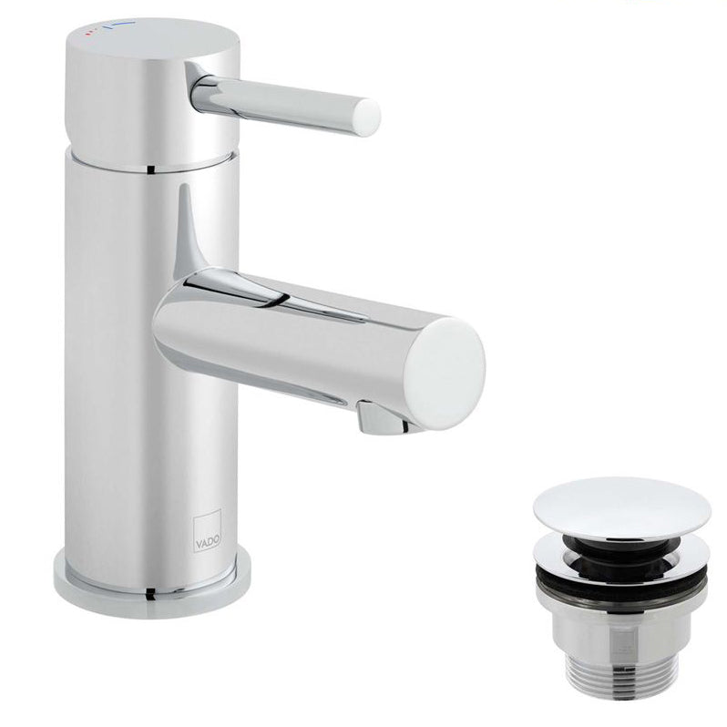 Vado Zoo Mono Basin Mixer Smooth Bodied Single Lever Deck Mounted with Ecoturn - Chrome - ZOO-100FW/CC-CP
