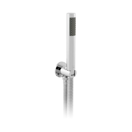 Vado Zoo Single Function Hand Held Shower Head with Hose Bracket and Integrated Outlet - Polished Chrome - ZOO-SFMKWO-C/P