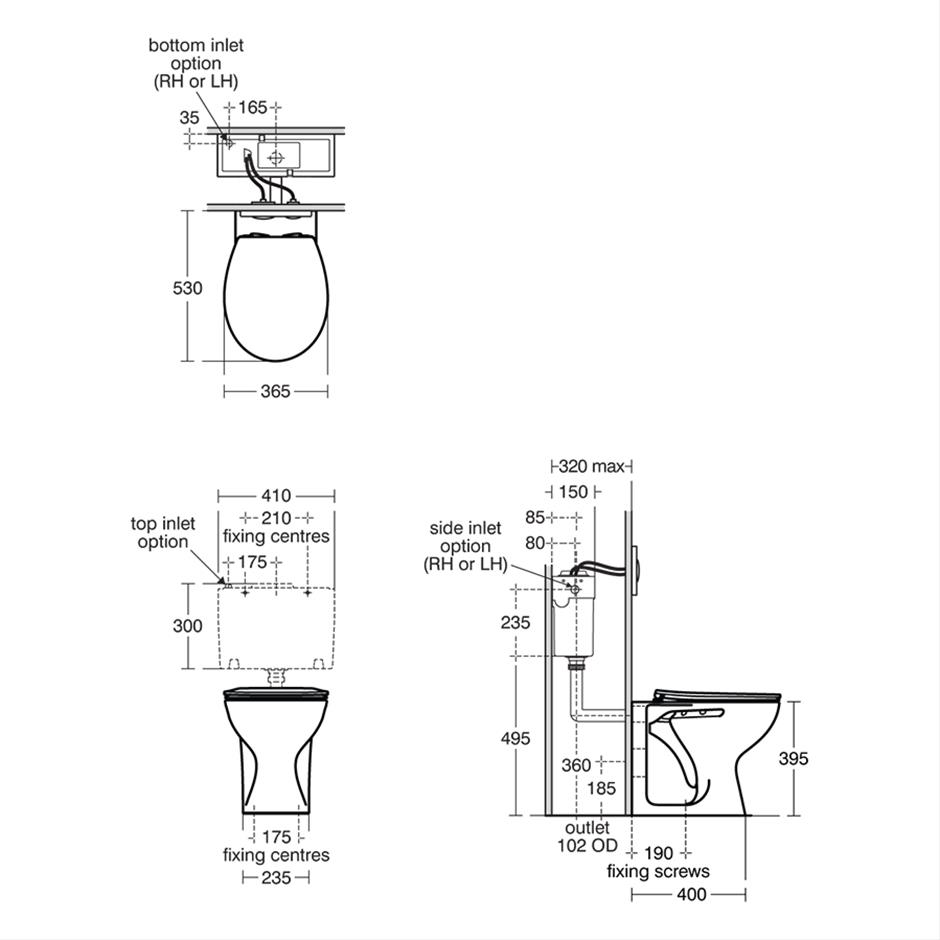 Armitage Shanks Sandringham 21 Back-to-Wall Toilet Pan ONLY - White - E897401