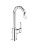 Grohe Eurosmart L-Size Deck Mounted Round Basin Mixer Tap with Pop Up Waste - Chrome - 23537002 23537002
