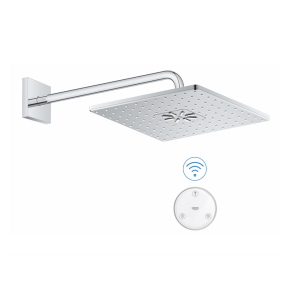Grohe SmartConnect Wireless RainShower 310 Cube Shower Head & Arm with Remote - 26642000 26642000