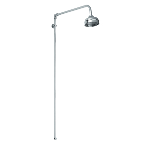 Nuie 4 Inch Fixed Head Beaumont Traditional Shower Riser Kit - Chrome - A3170 A3170