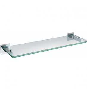 Bristan Square Wall Mounted Glass Shelf - Chrome Plated - SQ SHELF C SQSHELFC