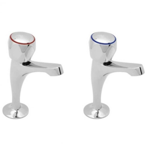 Deva Profile High Neck Kitchen Sink Taps, Pair, Chrome - DCM103 DCM103