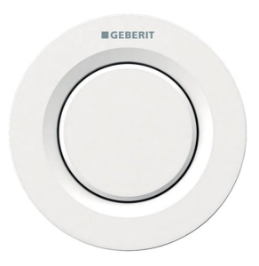 Geberit Type 01 Modern Single Flush Plate Button for 120mm and 150mm Concealed Cistern - Alpine White - 116.040.11.1 116040111