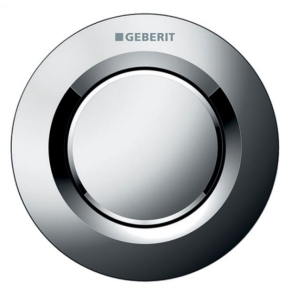 Geberit Type 01 Round Single Flush Plate Button for 120mm and 150mm Concealed Cistern - Gloss Chrome - 116.040.21.1 116040211