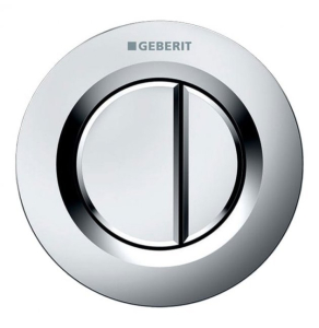Geberit Type 01 Round Dual Flush Plate Button for 120mm and 150mm Concealed Cistern - Matt Chrome - 116.042.46.1 116042461