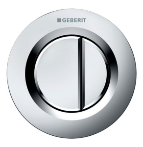 Geberit Type 01 Round Dual Flush Plate Button for 80mm Concealed Cistern - Matt Chrome - 116.043.46.1 116043461