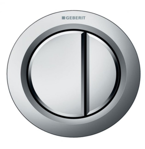 Geberit Type 01 Pneumatic Round Dual Flush Plate Button for Concealed Cistern - Matt Chrome - 116.050.46.1 116050461