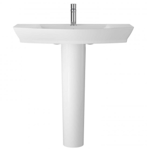 Hudson Reed Maya 1 Tap Hole Basin with Full Pedestal 850mm Wide - White - CCL004 CCL004
