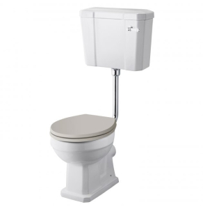 Hudson Reed Richmond Lever Cistern Low Level Toilet Excluding Seat - White - CCR022 CCR022