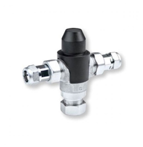Intamix Thermostatic Mixing Valve with Service Valves 15mm - Black - 400MX15CP 400MX15CP