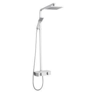 Nuie Complete Showers Chrome Contemporary Thermostatic Shower With Kit - JTY365 JTY365