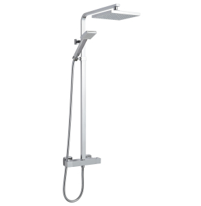 Nuie Complete Showers Chrome Contemporary Thermostatic Bar Shower With Kit - JTY386 JTY386