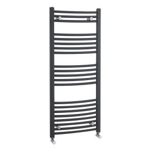 Nuie Curved Heated Towel Rail 1150mm High x 500mm Wide - Anthracite - MTY104 MTY104