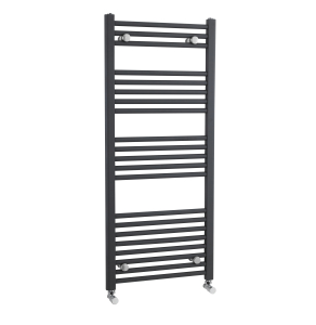 Nuie Straight Heated Towel Rail 1150mm High x 500mm Wide - Anthracite - MTY105 MTY105