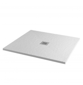 MX Minerals Traditional Square Shower Tray 1000mm x 1000mm - Ice White - X2R X2R