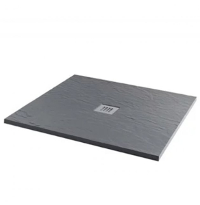 MX Minerals Traditional Square Shower Tray 1000mm x 1000mm - Ash Grey - X2T X2T