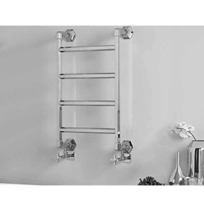 Vogue Art Moderne 4 Heated Towel Rail 985mm High x 700mm Wide, Dual Fuel - OG010C BR098070CP-HE OG010C BR098070CP-HE