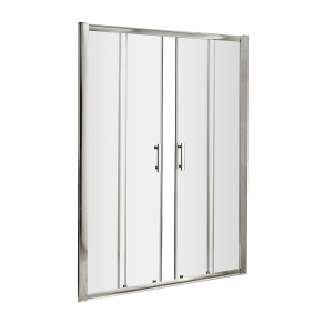 Nuie Pacific Double Contemporary Sliding Shower Door Polished Chrome 1500mm - AQSLD15 AQSLD15