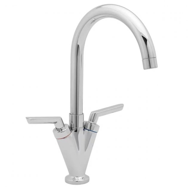 12yr Guarantee pair Deva CNTL03 Lever Action Chrome Kitchen Sink Pillar Taps 