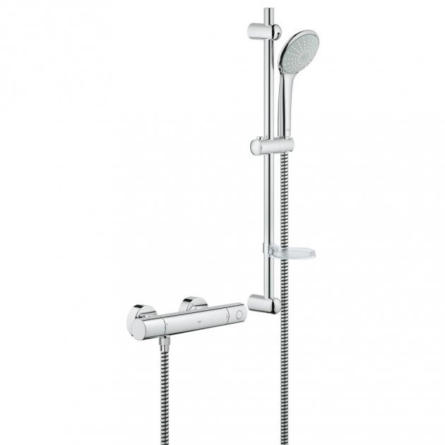 Chrome GROHE 34565 Grohtherm 800 Thermostatic Bar Shower c/w Kit 34565001 NEW 