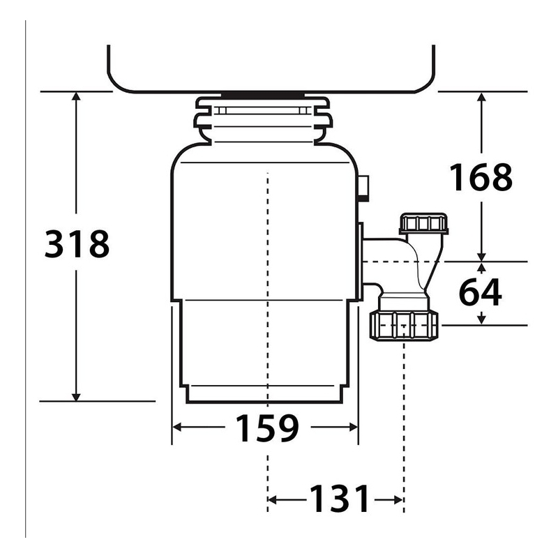 InSinkErator Model 46 Waste Disposal Unit - Black - LIS168