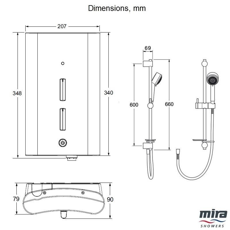 Mira Advance 8.7KW Electric Shower - White/Chrome - 1.1785.001