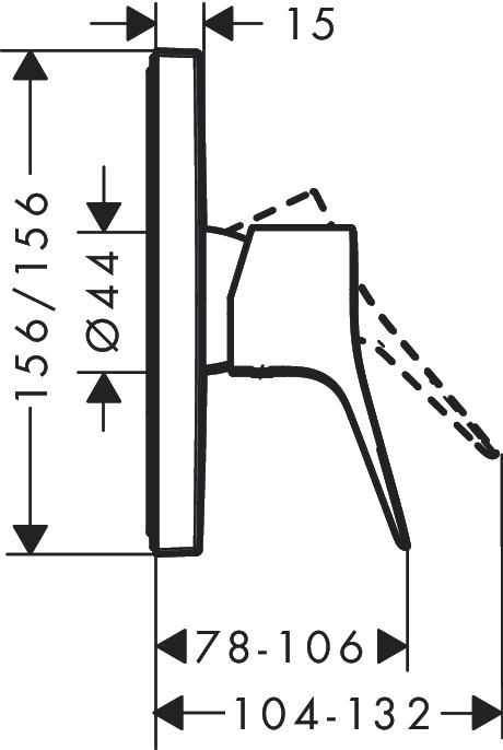 Hansgrohe Vivenis Single Lever Shower Mixer For Concealed Installation - Matt Black - 75615670