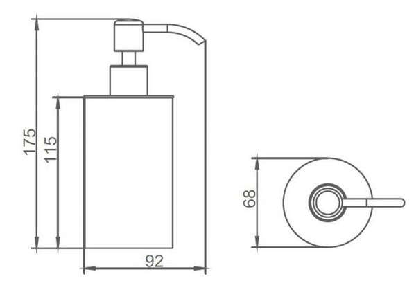 JTP VOS Soap Dispenser - Brushed Brass - 23167BBR