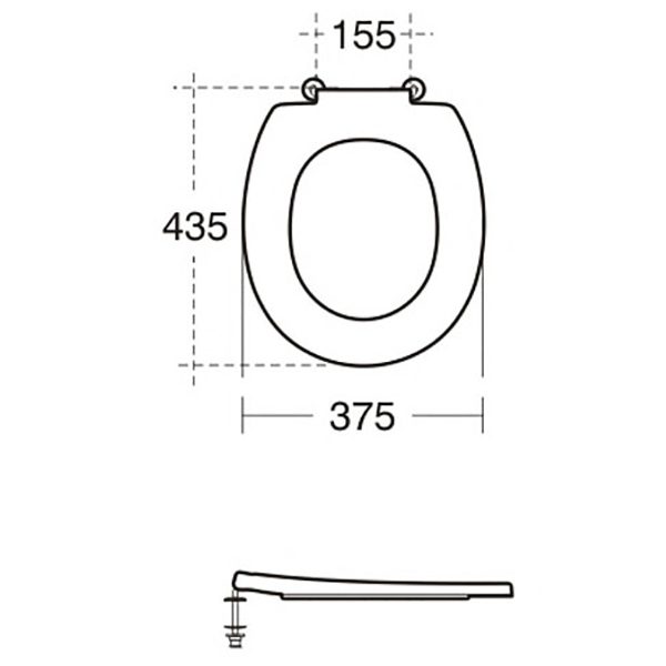 Armitage Shanks Contour 21 Standard Close Toilet Seat - Grey - S4066LJ