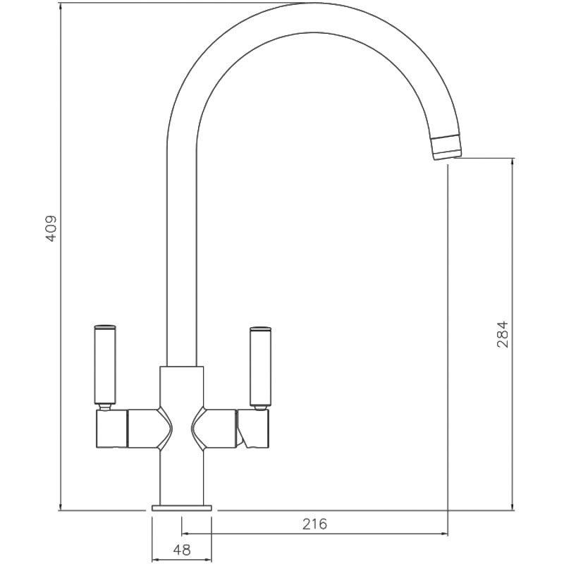 Abode Globe Aquifier Kitchen Chrome Sink Mixer Tap - AT2173