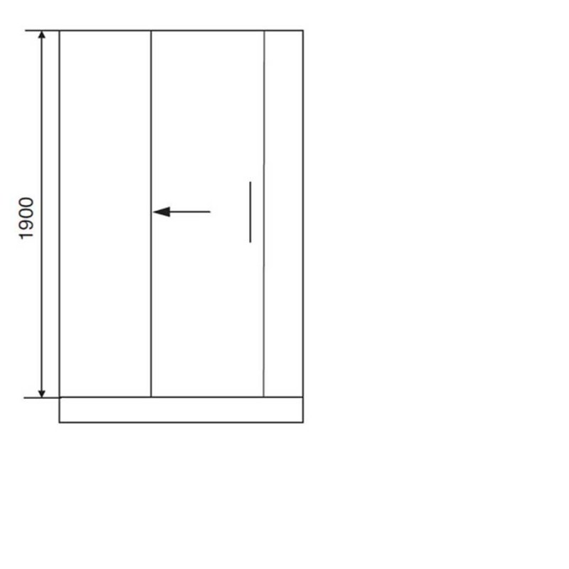 Aquadart 8mm Glass Venturi 8 Pivot 700mm Wide Shower Door - Clear - AQ9465S