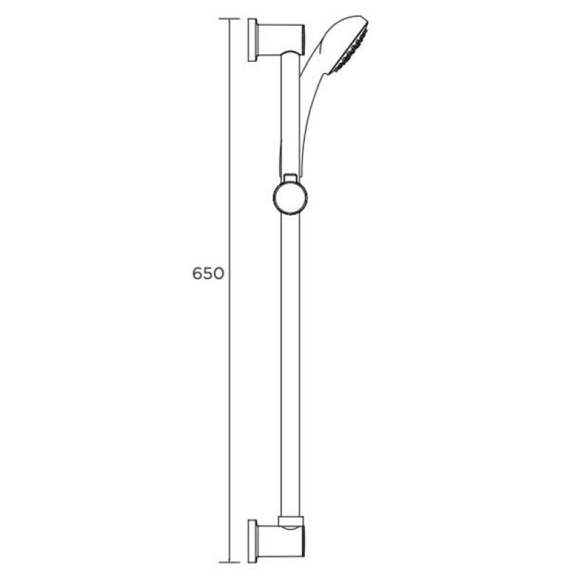 Bristan Cascade Shower Kit with Single-Function Handset - Chrome - CAS KIT01 C