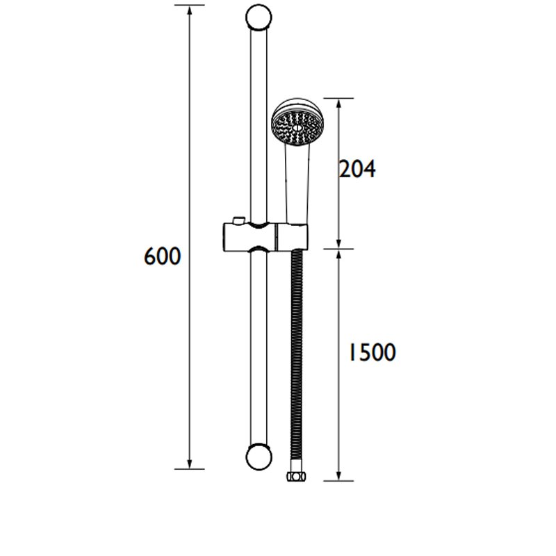 Bristan Contemporary Shower Kit 100 - Chrome Plated - KIT100C