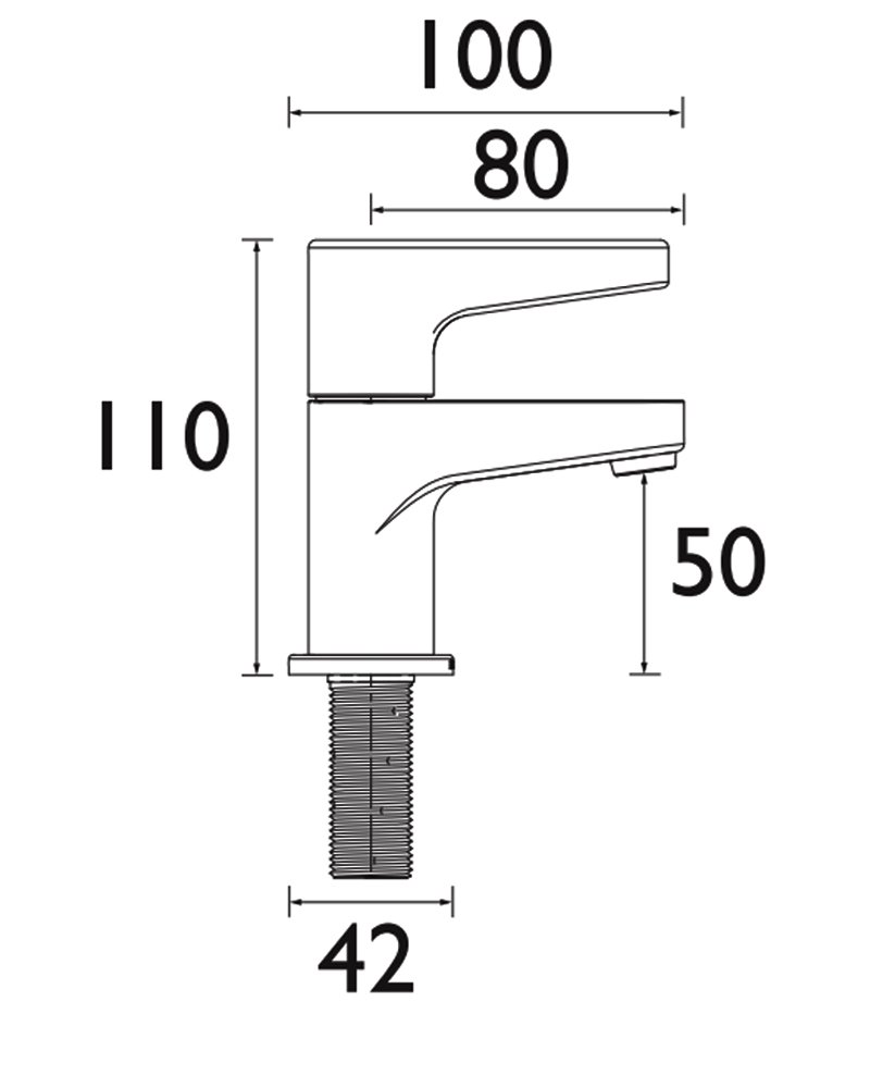 Bristan Design Utility Lever Round Basin Taps - Chrome - DUL 1/2 C - 110mmx100mm
