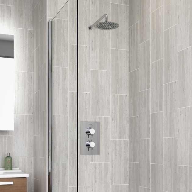 Bristan Prism Fixed Head Dual Concealed Mixer Shower with Bath Filler - Chrome - PRISM SHWR PK