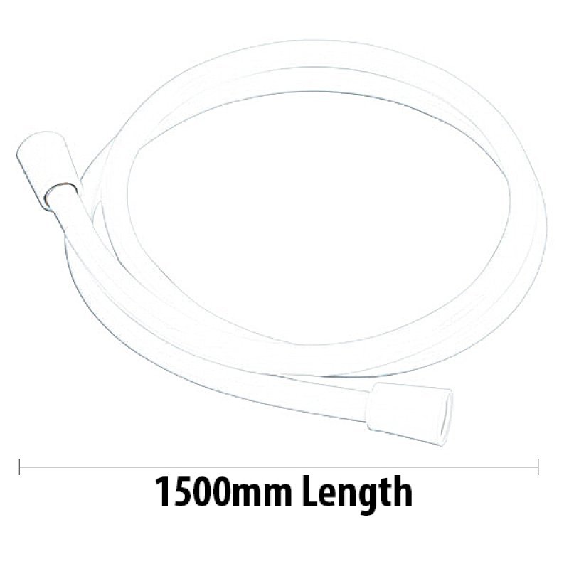 Bristan Cone-to-Nut Modern PVC Shower Hose 1500mm Length - Chrome - HOS 150CNS01 C