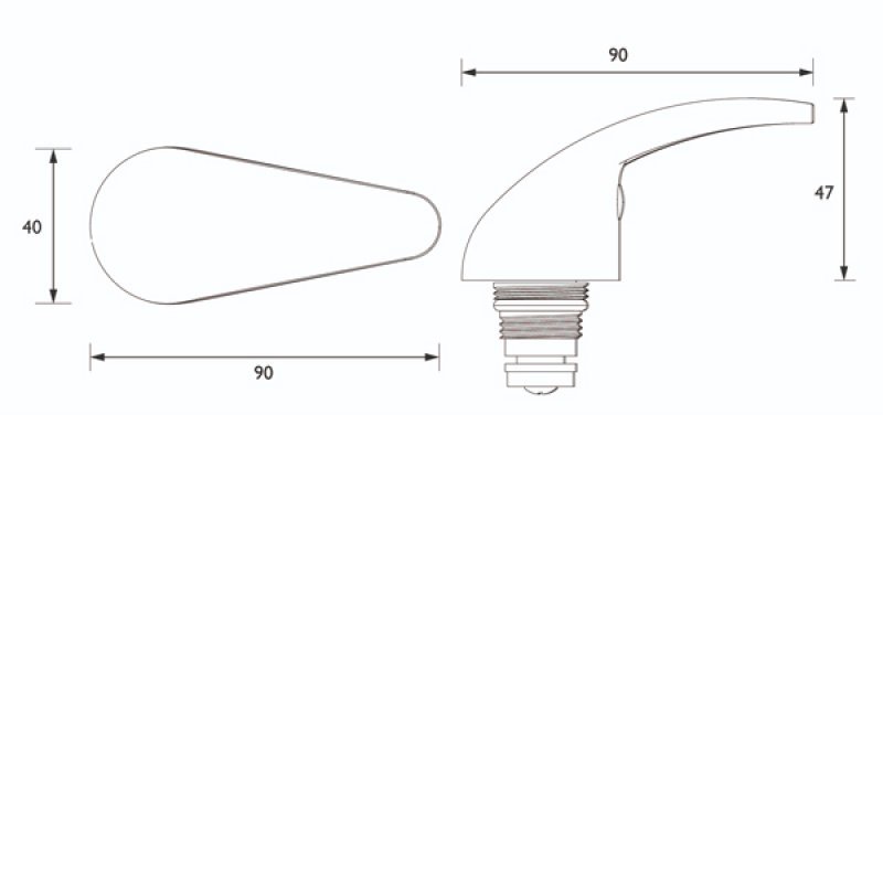 Bristan Contemporary 1/2 Inch Single Lever Tap Reviver - Chrome - R 1/2 SL