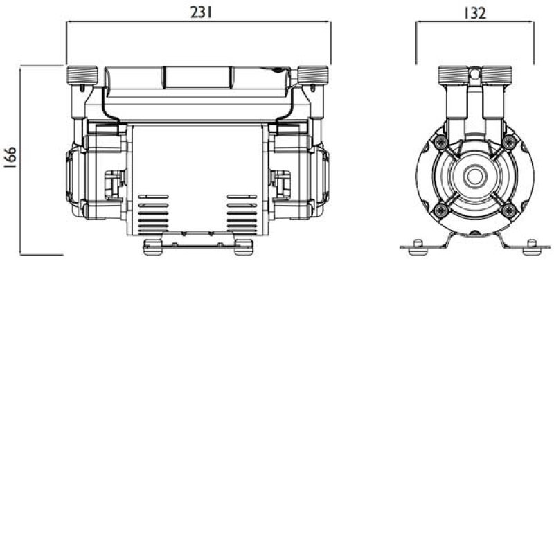 Bristan Modern Twin Impeller Shower Booster Pump 1.5 Bar - Black - ST PUMP15TN
