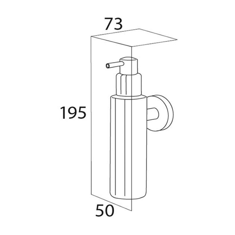 Coram Boston Chrome Soap Dispenser - B3085CHR - 50mmx195mmx73mm